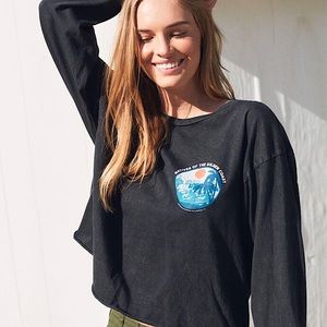 John Galt Golden Coast Cropped Crewneck